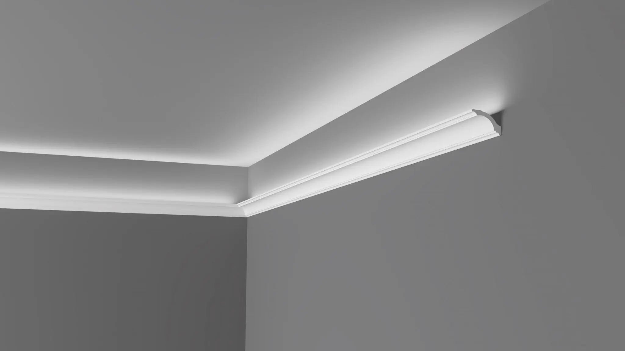 ARSTYL LED CLIPS - Covings on grey wall | DecorMania UK